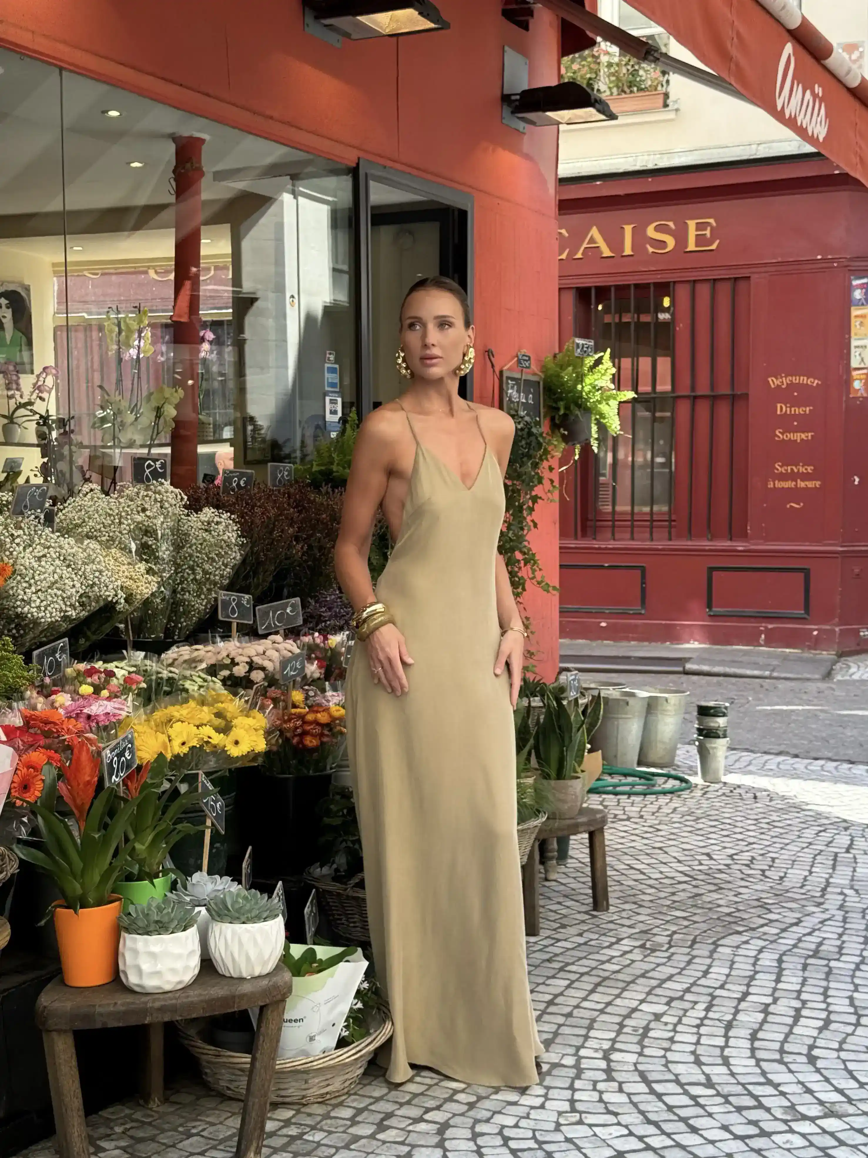 Платье Noble оливковый